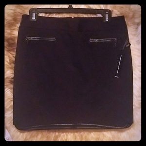 NWT White House Black Market ponte leather trim